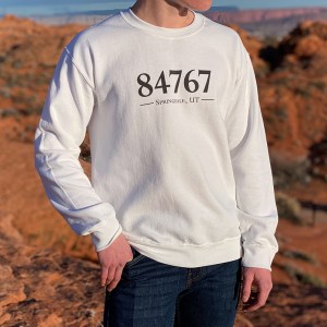 84767 Springdale, Utah sweatshirt. Zion National Park sweatshirts